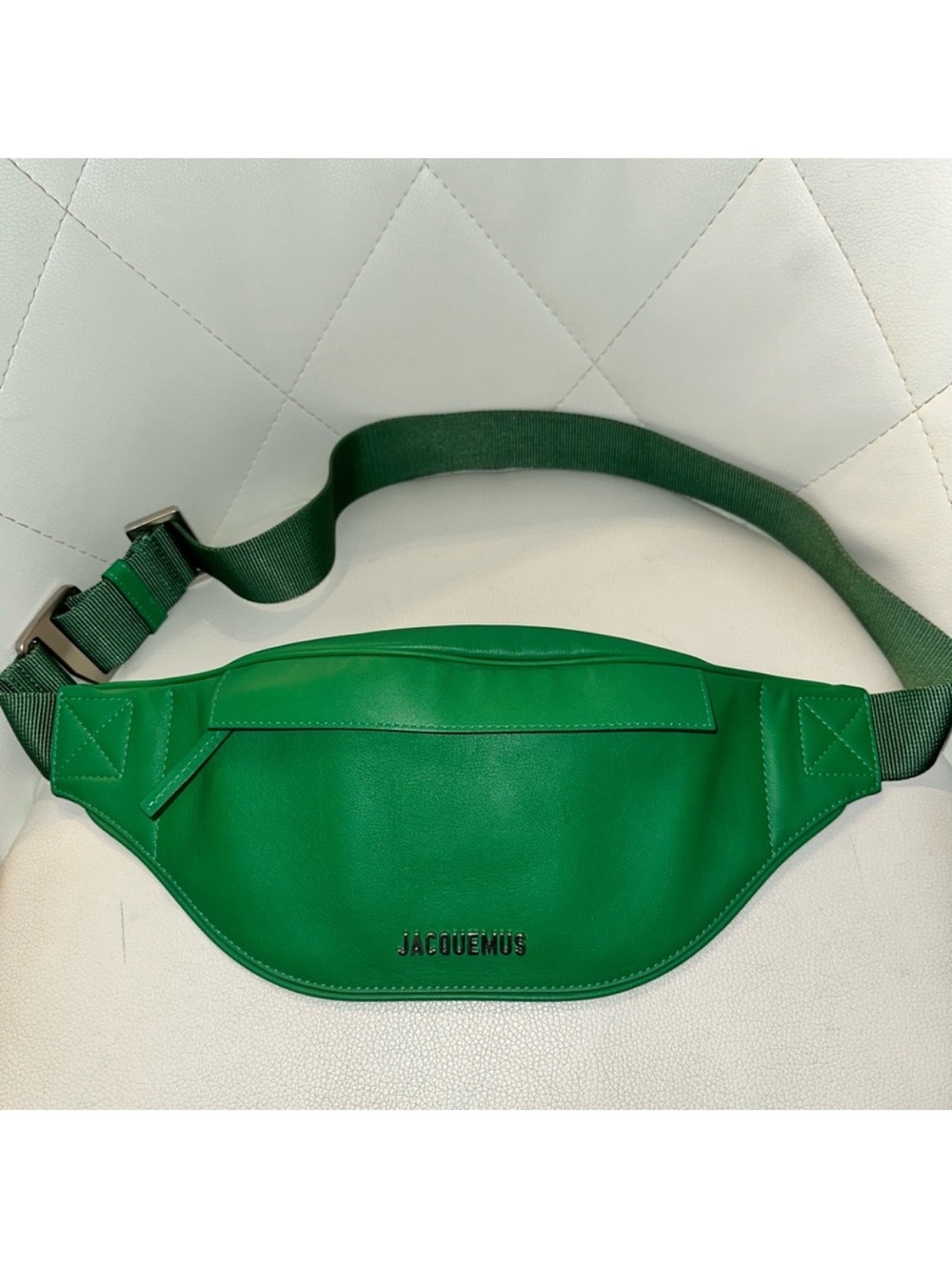 Jacquemus Vibrant Green Leather Belt Bag